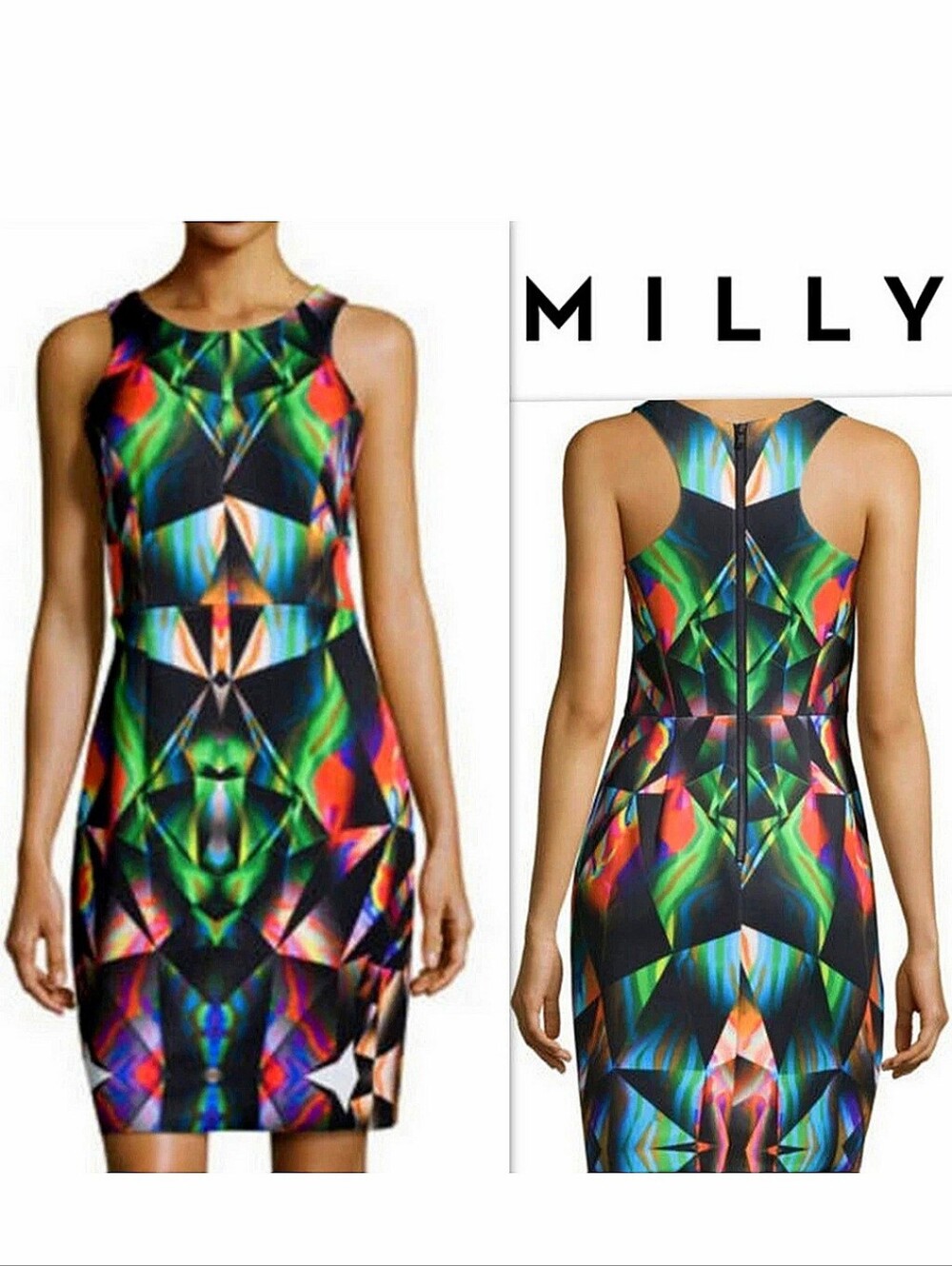 MILLY Prism Scuba Sheath Dress